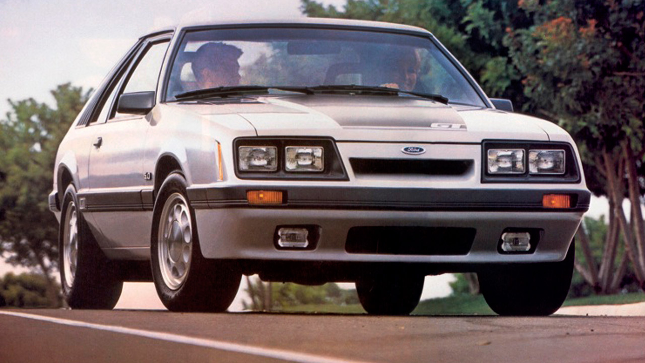 1985 Mustang GT hatchback in Silver. 